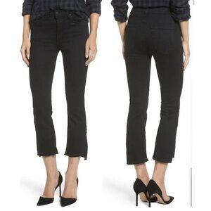 Mother The Insider Crop Step Fray Not Guilty Black High Rise Jeans size 26